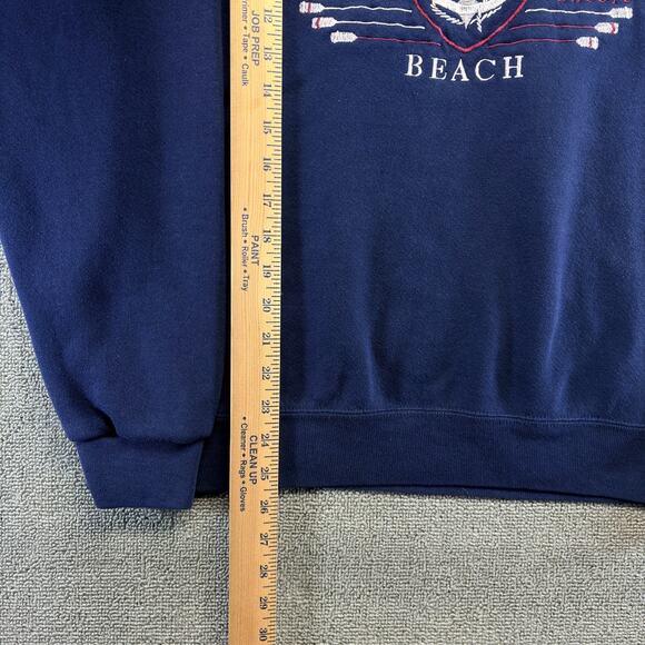 VTG Soffe Sweats Women's Crewneck Sweatshirt Navy Blue Large Myrtle Beach USA - Picture 4 of 9